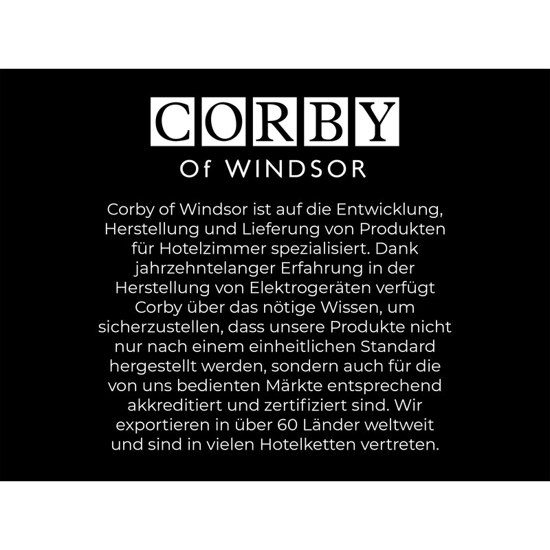 Corby Canterbury 0.6L Kettle in Black - EU Plug