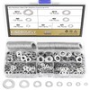 Kindroufly 7 Sizes Stainless Steel Washers Assortment Kit - 800