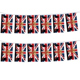 VJ Day 80th Anniversary Bunting Decoration, VJ Day 80th Anniversary Decorations,Victory Japan Day 80 Years Bunting Flags Banner Decor 7m 20Flags, 14 x 21 cm (2)