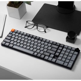 Keychron K17 Max 96% Layout Ultra-Slim Wireless Custom Mechanical Keyboard, QMK/Launcher Programmable Bluetooth/2.4 GHz/Wired RGB Backlit NKRO, Low Profile Gateron Brown Switch for Mac Win Linux