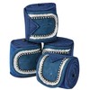 WeatherBeeta Fleece Bling Bandage 4 Pack, Navy, 3.5m