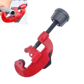 Pipe Cutter, Metal Cutting Capacity φ0.1 - 1.3 inches (3 - 32 mm), Ideal for Erector Pipes, Pipe Cutter with Chamfered Blades, Compatible with Copper, Aluminum, and PVC Pipes, Just Clamp and Rotate