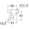 SANEI Y86J-13 Shared Water Faucet Key Type Faucet for Connecting