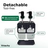 VITACHY Double Soap Dispenser for Kitchen. Dishwashing Soap Pump Dispenser