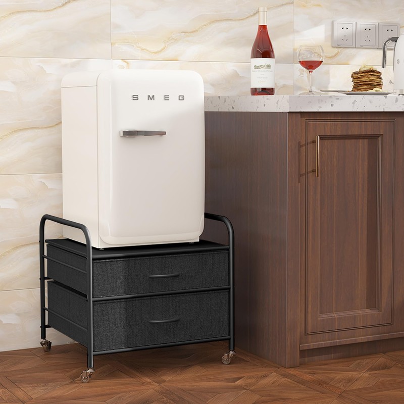 EazeHome Mini Fridge Stand with Storage, Mini Fridge Stand, 2