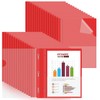 HAUTOCO 30 Pack Plastic Report Covers with 3-Prong Fasteners Clear
