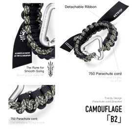 ketryep Paracord Bracelets Rope Bracelet for Men and Women, the Perfect Accessory Match for Lovers of Hiking, Camping, Fishing and Hunting! (2-B.Camouflage)