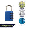 Dapetz ® 4-Digit Combination Padlock, Resettable Locker Padlock, Weatherproof Outdoor