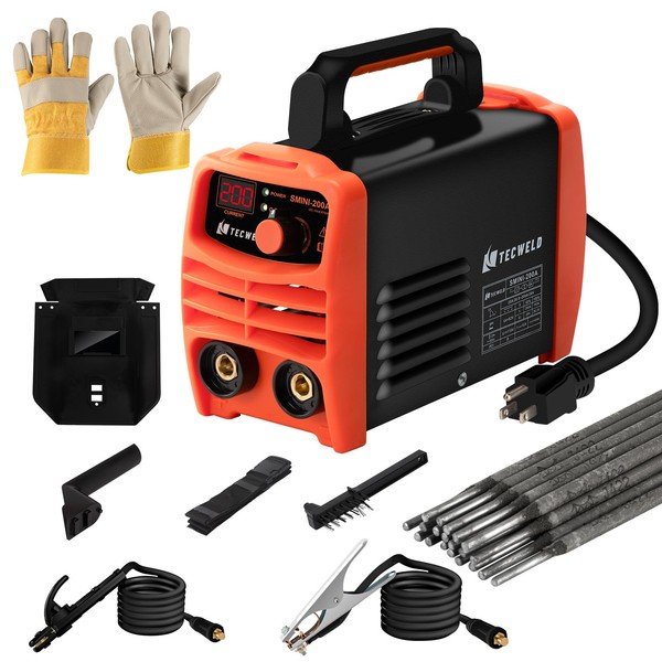 TECWELD 200A Stick Welder 110V, Mini Portable Inverter MMA Welder