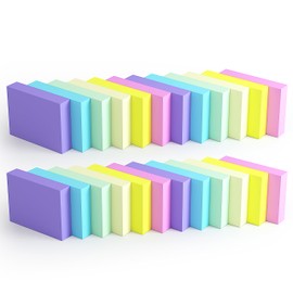 24 Pads Mini Sticky Notes 1.5 * 2 inches, Small Self-Stick Notes for Post,80 Sheets/Pad for Little Reminders in Offices,Schools and Households (38x51mm Pastel Colors)