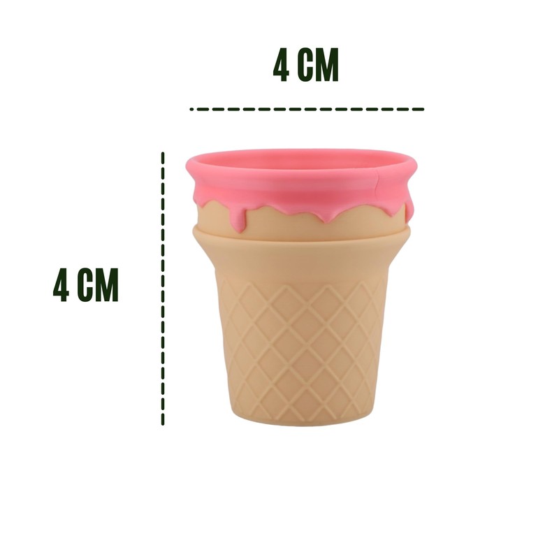 Portalápices Decorativo en Forma de Cono de Helado, Lapicero Nieve,