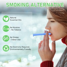 Chewable Breather Quit,3PCS Chewable Essential Oil Breath Stick, Chewable Breather Stick with Essential Oil for Aromatherapy on The Go Natural Focus