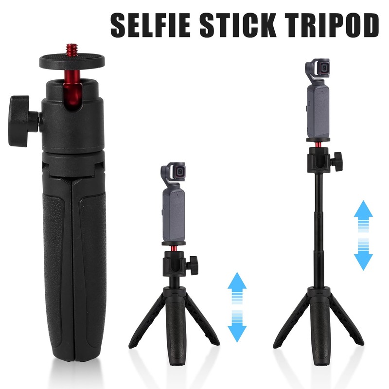 Selfie Stick Tripod and Mini Tripod Set, Black Table Tripod