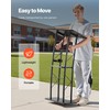 VEVOR Podium Stand, 47-Inch Metal Lectern, Curved Standing Podium with