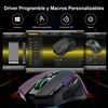 TERPORT S500 Mouse Gaming de Modo Dual Inalámbrico/Cable, Ratón Inalámbrico