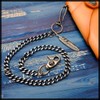 White Fang AZ177 Men's Retro Antique Feather Wallet Chain Fall