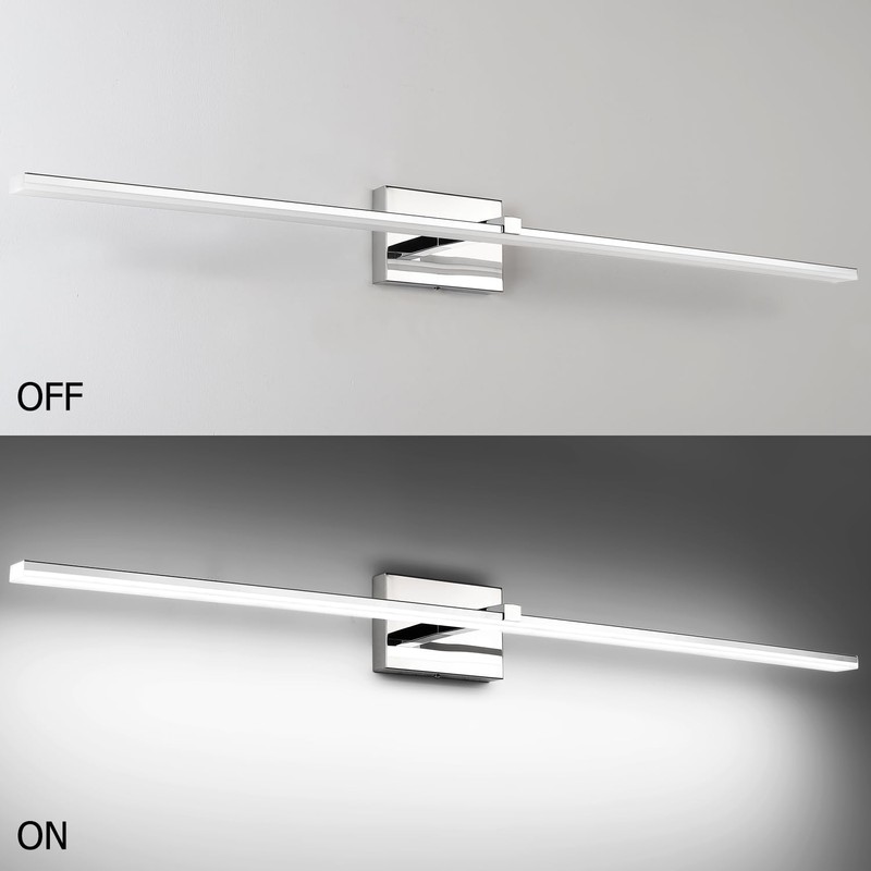 ZUZITO Modern Bathroom Vanity Light 48 inch, 32W Dimmable 5CCT
