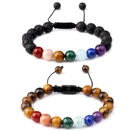 LIVLOKO Real Chakra Bracelets for Women Crystal Bracelet Energy Bracelet Anxiety Relief Stress Relief Bead Bracelet Energy Crystals Spiritual Positive Gift for Women