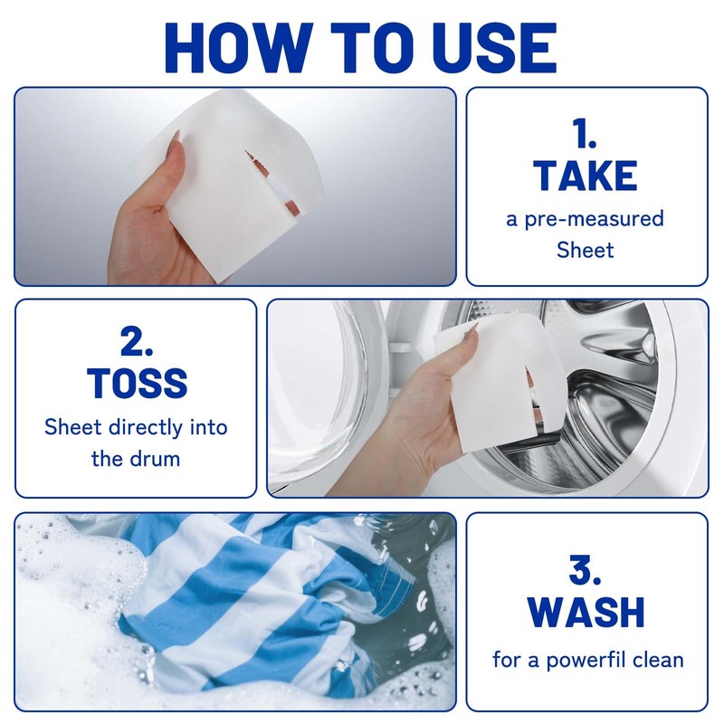 120PCS Luxury Laundry Detergent Sheets - Deep Clean Stain Fighting