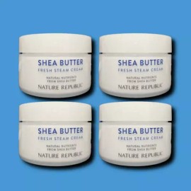 Nature Republic 네이처리퍼블릭 쉐어버터 스팀크림 프레시 100ml 4개 Nature Republic Shea Butter Steam Cream Fresh 100ml 4ea [Fresh (Compound) 100ml x 4]