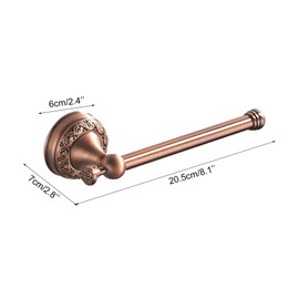 Red Copper Bath Roll Toilet Paper Holder, Wall Mounted Red Bathroom Hardware Accessories, Pattern Carving Design