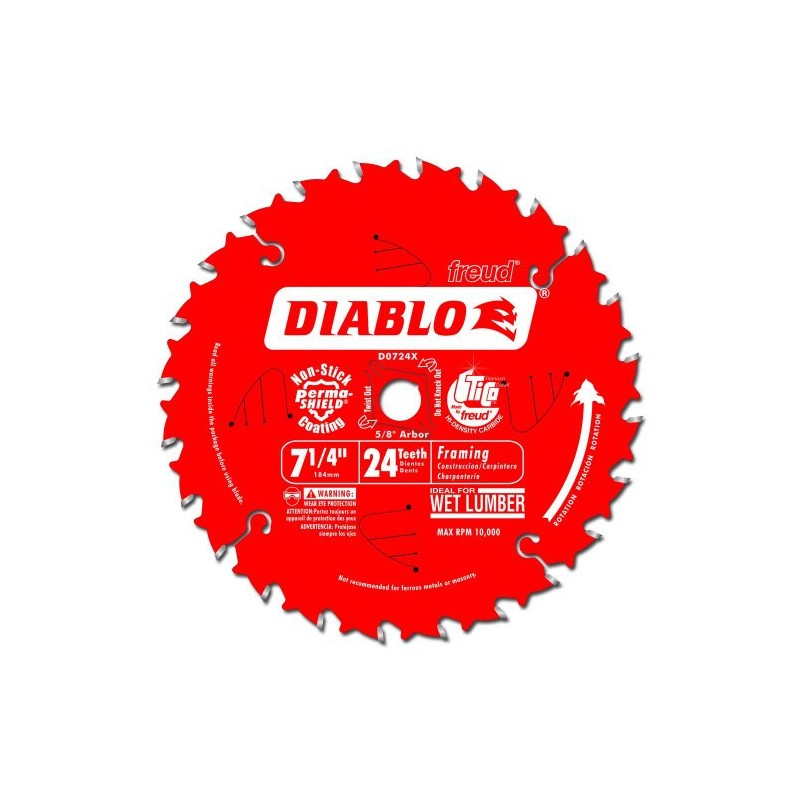 Diablo D0724X 7-1/4" Saw Blade With 24 Teeth6