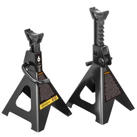 Torin 6 Ton (12,000 LBs) Capacity Steel Jack Stands, 2 Pack, Black, AT46002B