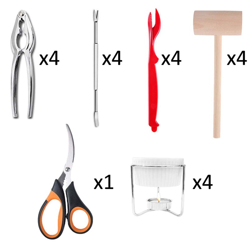 Artcome 21 Pcs Seafood Tools Set includes 4 Crab Forks,