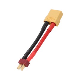 T Male to XT90 Female Adapter Male XT90 to Female Deans T Male Adapter with 12AWG Cable Aeromodeling Aircraft Model