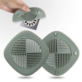 Hair Catcher Shower Drain Cover Sturdy Silicone 5.5 Inches Bathroom Accessories Drain Plug Drain Protector Hair Stopper for Kitchen Bathtub Bathroom Accessories and Laundry 2 Pack