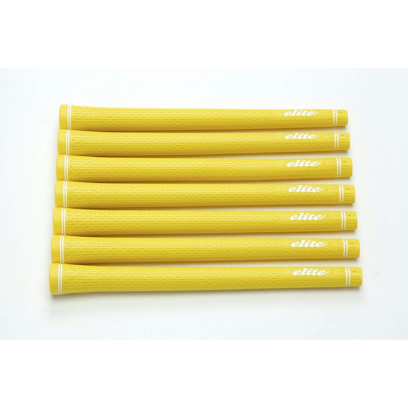 elitegrips TD50 SOFT 7-Pack Golf Grips, Acid Yellow with Backline