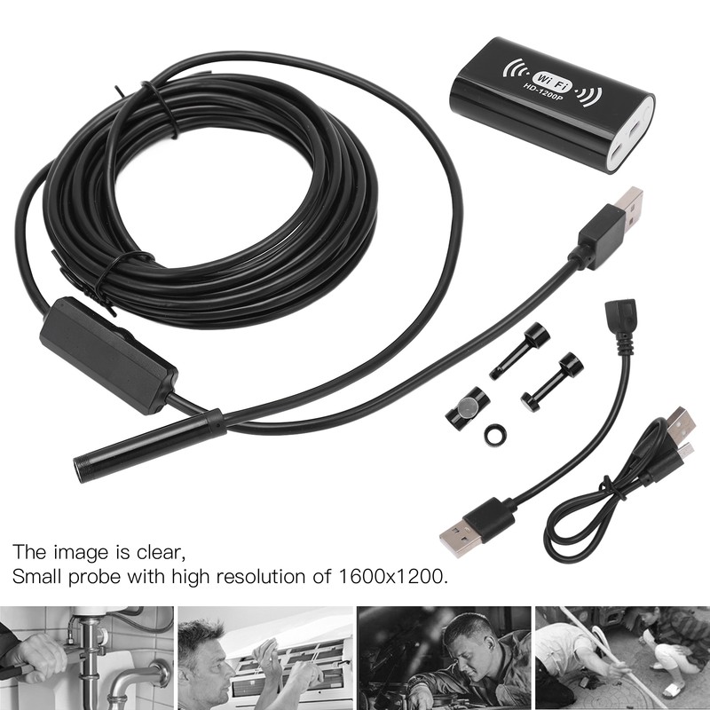 F130 8mm Wifi Endoscope Rigid Wire HD Waterproof Industrial Endoscope
