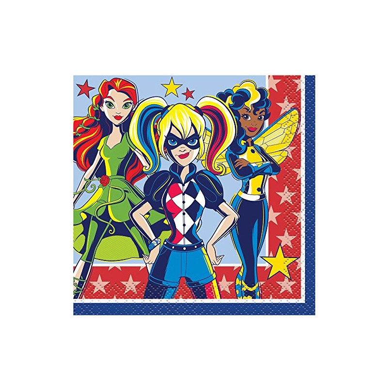 Super Hero Girls Beverage Napkins, 16ct