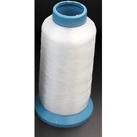 White Nylon Invisible Sewing Thread, Size 0.10mm - 6,000 Meters Cone for Sewing, Quilt, Overlock