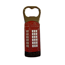 Telephone Box Metal Bottle Opener Magnet London Souvenir / British Phone Box / Telephone Booth Bottle Opener - Quality Red Metal London Icon Deécapsuleur / Apribottiglie / Flaschenöffner / Abrebotellas Custom Collection