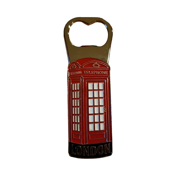 Telephone Box Metal Bottle Opener Magnet London Souvenir / British