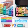 Monthly Pill Organizer 4 Times a Day, Pill Box Organizer