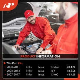 A-Premium A/C Compressor with Clutch Compatible with Lexus LS460 4.6L 2007-2017, GS460 4.6L 2008-2011, IS F 5.0L 2008-2014