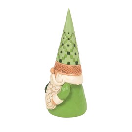 Enesco Jim Shore Heartwood Creek Irish Gnome with Shamrock Figurine, 6.5 Inch, Multicolor Green