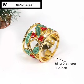 WOKHACH Decorative Napkin Rings Set of 6,Holders Decor Dinner Party,Wedding,Anniversary,Birthday,Table Decor Gift (Gold Agate)