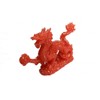 DMtse Chinese Feng Shui Dragon Lucky Red Color Figurine Statue