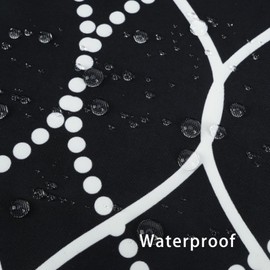 Adabana Outdoor Waterproof Pillow Covers Set of 2 Black Farmhouse Throw Pillow Covers for Funiture Garden Patio 18 * 18 Inch