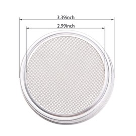 Mormchlots 2 Pack 82mm/3.23" Mason Jar Screen Lids and 86mm/3.39" Wide Mouth Mason Jar Lids Kits, Stainless Steel Screen Filter Strainer Lids, Mesh Bean Sprout Sieve Lid