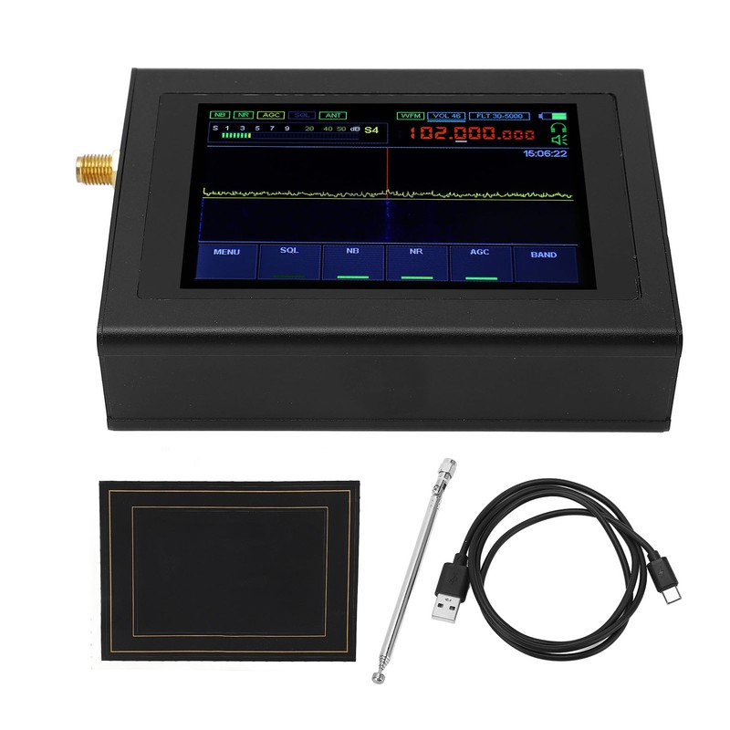 DSP SDR Radio Receiver 50GHz~250MHz 4GHZ~2GHZ Shortwave 3.5in Touching IPS