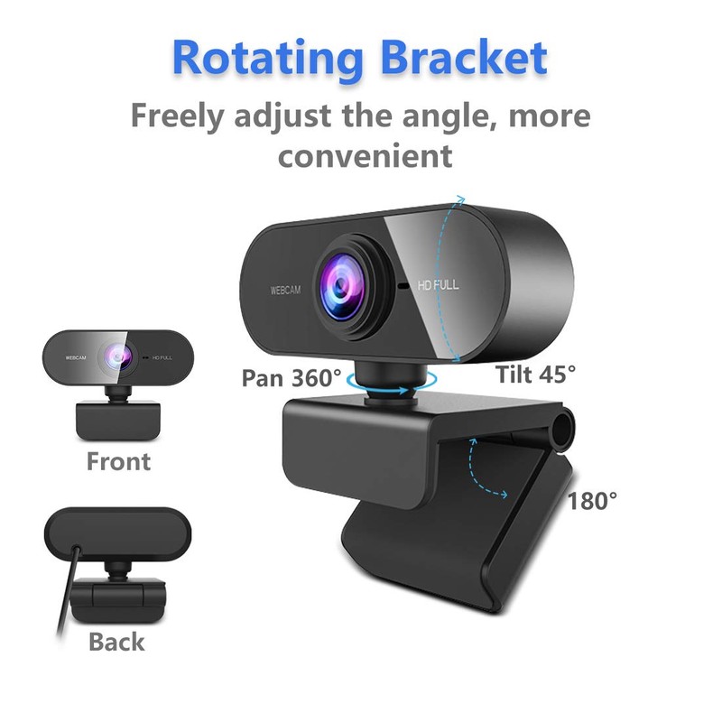 Webcam for PC with Microphone, HD 1080P Streaming Web Cam