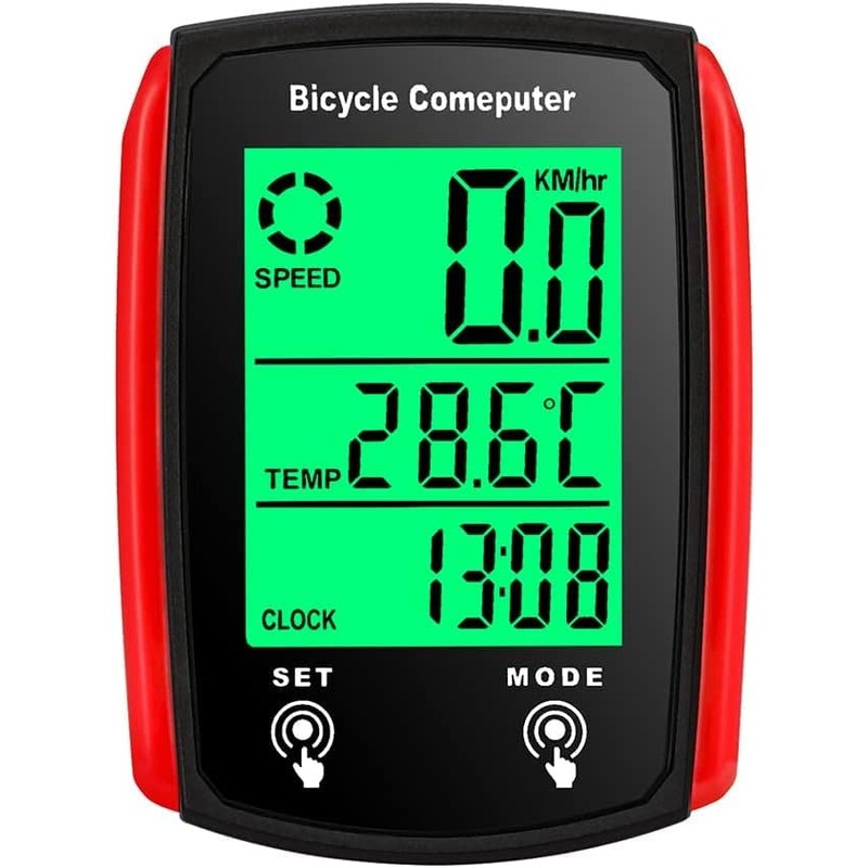 Bicycles Odometer and Speedometer, Wired Waterproof Cycle Bike Computer with