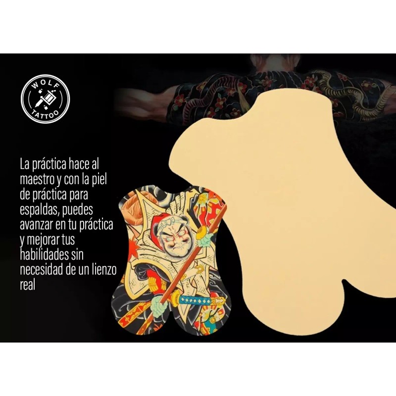 Wolf Tattoo Piel Sintética Para Tatuar Piel Espalda Completa Grande