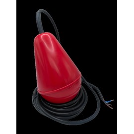 Sludge Boss Septic Float Switch, Heavy-Duty Sewage Pump Switch for Viscous Liquids and Suspended Solids in Wastewater, Mercury-Free Self-Orienting Tank Float for Septic Pumps to 1/2 HP (33 Ft Cable)