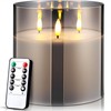 Retisee 6'' x 6'' Extra Large Flameless Candles, 3 Wick