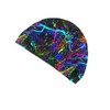 TENMET Swimming Cap for Kids Neon Rainbow Paint Swim Caps